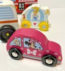 Mixed Lot Of 7 Melissa And Doug Disney Wooden Vehicles Various Sizes