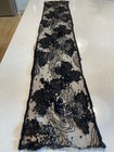 Antique Black Heavily Beaded Trim 6 5  X 37  Victorian Edwardian Jet