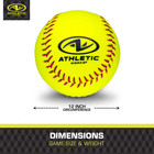 Athletic Works 12-inch Fastpitch Softball Bucket     1 Dozen Leather Softballs