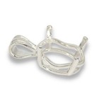 Oval Scalloped Pre-notched Pendant Mounting