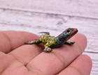 Gorgeous Antique Austrian Vienna Cold Painted Bronze Figure Green Lizard