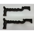 Teen Chrome Plate Co  Nashville Pair Of Cast Iron Andirons Black  87a