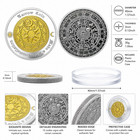 Tarot Zodiac Coin Astrology Sun Moon Celestial 12 Signs Collectible Lucky Token