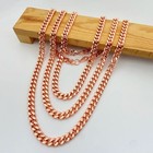 24 Inch Pure Copper Solid Cuban Chain Necklace  Healing Jewelry Spiritual - Usa