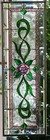 Stained Glass Transom Window Hanging Panel 34 1 4 X 11  3 4  Incl Hooks