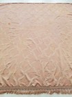 Vintage Silk Embroidered Bed Spread With Lace Detailing   Fringe 248x217cm