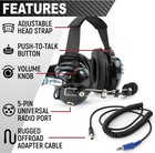 Rugged Radios Carbon Fiber Behind The Head Headset And Adaptor Cable For Inte   