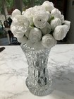 White Silk Rose Bridal Bouquet Artificial Wedding Flowers Bride Decor Nwt