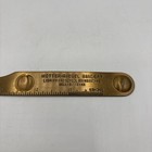 Vintage Letter Opener Brass Advertising With Ruler 1940   s 6    Long