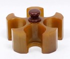 Vintage Catalin Bakelite Butterscotch Swirl Gaming Poker Chip Caddy 104g