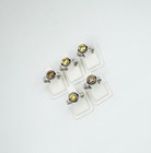 Wholesale 5pc 925 Silver Plated Faceted Yellow Citrine Ring Lot