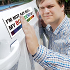 10 Pcs Bumper Decals Funny Lgbt Stickers Rainbow Bumper Prank Car Stickers Color