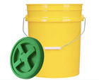 Food Grade Plastic 5 Gallon Buckets Pails With Screw On Lid -bpa Free   3 Pack 