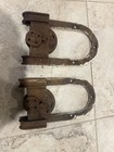 Very Cool  - Vintage Horseshoe U Shaped Cast Iron Barn Door Rollers Hangers Set