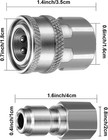 4pcs Quick Connector Kit Stainless Steel Male Female For Pressure Washer Hose