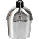 Elk Stainless Steel Military Canteen And Cup Set With Green Cover For Camping