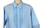Vintage Beau Tiki Iolani Light Blue Aloha Hawaii Wedding Shirt Lace Men L Nwt