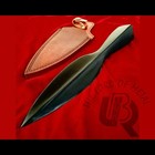 Hand Forged Hunting Spear Head High Carbon Steel With Leather Sheath