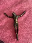 Vintage Funeral Casket Or Wall Brass Crucifix Jesus