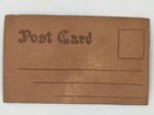 Vintage Leather Postcard Patch Novelty Red Hand Painted 3d American Beauty Rose 