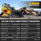 Mini Skid Steer Loader 24hp 4-in-1 Bucket 3-stage Pump Hydraulic System New