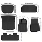 Floor Mats For 2025-2026 Tesla Model Y Juniper Cargo Liner  backrest All-weather