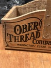 Vintage Ober Thread Company Wooden Sewing Caddy Basket 1980 Decor Organizer
