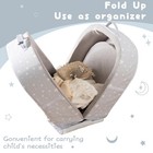 Portable Toddler Travel Bed - Waterproof Foldable Floor Crib With Washable Fi   