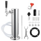 Single Tap Draft Beer Tower Dispenser Kit - Stainless Steel  Countertop   Kegera