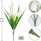 5 Bundles Artificial Tulips Fake Tulip Flowers Bouquet Home Garden Wedding Decor