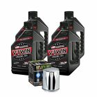 Complete 3 Hole Oil Change Kit For V-twin 20w50 Full Synthetic Harley Davidson