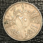 High Grade Vf xf 1938 Iraq Silver 20 Fils Coin-dec220