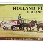 Vintage Holland Furnace Co  Holland Michigan Advertising Ink Blotter Horse Wagon