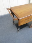 64308  Stenciled Solid Maple Tea Cart Bar Cart With Wheels
