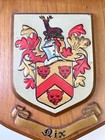 Aix Nix Dix Wood Shield Coat Of Arms Family Crest 7   x 6   