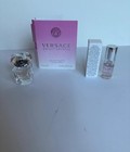 3 Pc - Versace Bright Crystal Eau De Toilette Mini Perfume   Rollerball   Vial