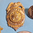 Flint Fire Dept Obsolete Badges Firefighting Pins Lot 1918 Firefighting Rescue