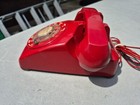Vtg 1957 Bell System Western Electric Red Rotary Dial Desk Telephone C d 500