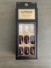 New Kiss Nails Impress Press On Manicure Short Gel Burgundy Pink Couture 83008
