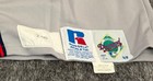 2000 Eddie Perez-  Atlanta Braves   Road Grey  12 Game Worn Jersey-allstar Patch