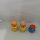 2 1974 Jumbo Fisher Price Little People 1 1990 Large Base Little People 