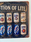 Miller Lite Beer Evolution Of Cans Sign - Miller Brewing Company High Life
