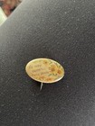 Antique Celluloid Pin Back    be Thou Faithful Until Death       W daisies