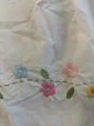 Pottery Barn Kids Floral Embroidered   Gingham Bed Skirt Crib Size