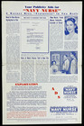 Navy Nurse Original Movie Press Sheet 1945 Us Short Subject Ww2 Poster
