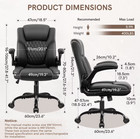 Big   Tall Leather Office Chair  400lb  Wide Seat  Ergonomic High Back  Black