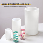 Large Cylinder Candle Molds For Candle Making  3 Pieces Cylinder Silicone Resin 