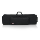 Gator Gk76slim Rigid Eps Foam Lightweight Case W  Wheels For Slim 76-note