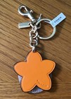 Nwt Coach Wildflower Bag Charm Key Chain Im sunbeam Orange 1650
