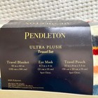 Nwt Pendleton Ultra Plush Travel Set  Blanket  Eye Mask And Travel Pouch
